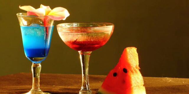 Beautiful colorful cocktails thirst.